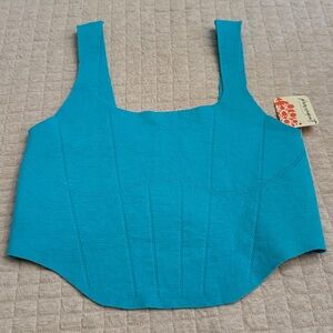NWT Free People Movement Teal Women's Crop Tank Top